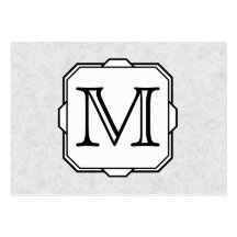 Your Letter. Custom Monogram. Gray, Black & White Business Card Templates