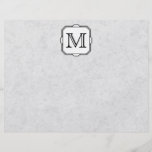 Your Letter. Custom Monogram. Gray, Black & White Personalized Flyer