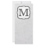 Your Letter. Custom Monogram. Gray, Black & White Rack Cards