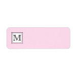 Your Letter. Custom Monogram. Pink Black White Custom Return Address Label