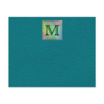 Your Letter. Custom Monogram. Teal and multicolor. Personalized Flyer