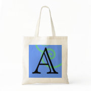 Your Letter. Custom Multi Colored Swirl Monogram. bag