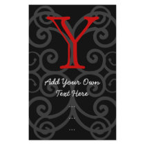 Your Letter. Custom Red Swirl Monogram. Personalized Flyer