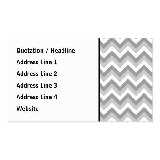 Your Letter. Gray Zigzag Pattern Monogram. Business Cards (back side)