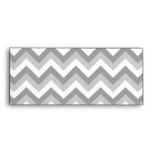 Your Letter. Gray Zigzag Pattern Monogram. Envelope