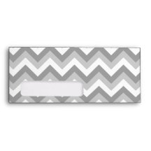 Your Letter. Gray Zigzag Pattern Monogram. Envelopes