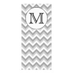 Your Letter. Gray Zigzag Pattern Monogram. Customized Rack Card