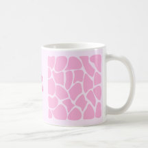 Your Letter Monogram. Custom. Pink Giraffe Pattern Mug