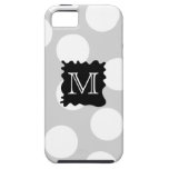 Your Letter, Monogram. Dots with Black Splat. iPhone 5 Cases