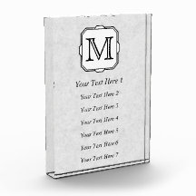Your Letter. Monogram in Gray, Black and White. Award