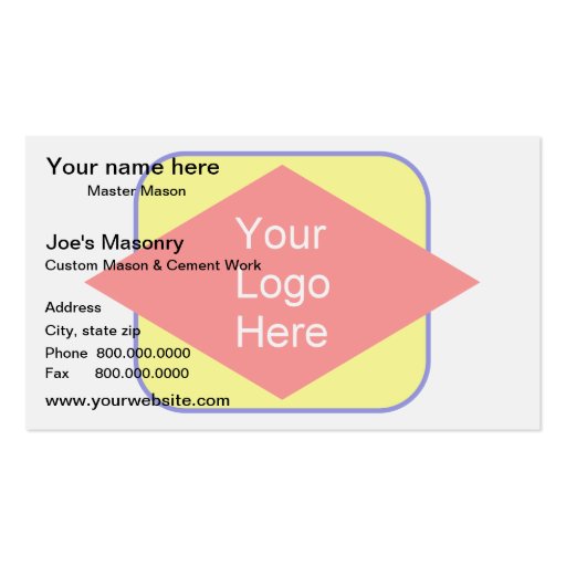 Your Logo Here Business Card (front side)