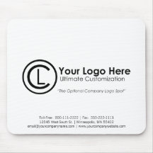 Your Logo Here Simple & Custom Pomotional Mousepad