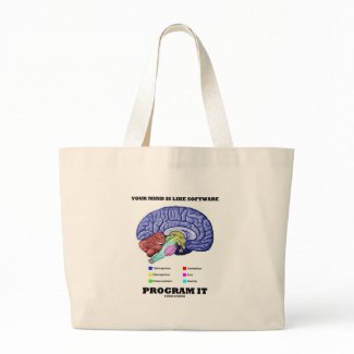 Your Mind Is Like Software Program It (Brain) zazzle_bag