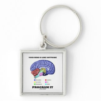 Your Mind Is Like Software Program It (Brain) zazzle_keychain