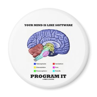 Your Mind Is Like Software Program It (Brain) zazzle_magnet
