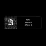 Your monogram on Gothic wedding ret add labels labels
