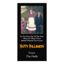 Your Mother Dress You Funny Halloween Personalized Photo Card
