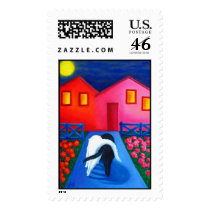 Your My Valentine Postage Stamp by LisaLorenzPaintings Your My Valentine Postage Stamp