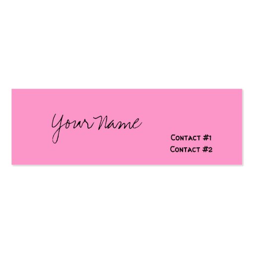 Your Name, Contact #1, Contact #2 Business Card Template