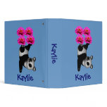 Your Name Cute Panda School Binder