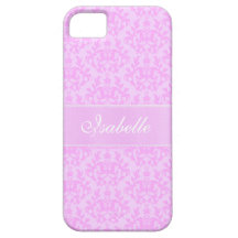 "Your name" damask lilac iphone 5 case