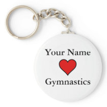 (Your Name) Hearts Gymnastics keychains