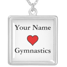 (Your Name) Hearts Gymnastics Necklace