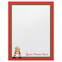 Your Name Here! Custom Letter A Teddy Bear Santas Custom Letterhead
