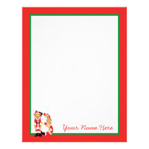 Your Name Here! Custom Letter B Teddy Bear Santas Personalized Letterhead