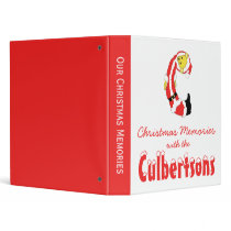 Your Name Here! Custom Letter C Teddy Bear Santas Binders