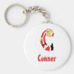 Your Name Here! Custom Letter C Teddy Bear Santas Key Chain