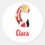 Your Name Here! Custom Letter C Teddy Bear Santas Sticker