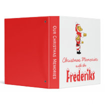 Your Name Here! Custom Letter F Teddy Bear Santas binders