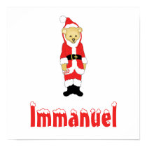 Your Name Here! Custom Letter I Teddy Bear Santas posters