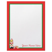 Your Name Here! Custom Letter L Teddy Bear Santas Letterhead Design