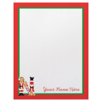 Your Name Here! Custom Letter N Teddy Bear Santas Letterhead