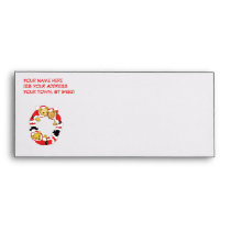 Your Name Here! Custom Letter O Teddy Bear Santas envelopes