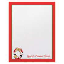 Your Name Here! Custom Letter O Teddy Bear Santas Personalized Letterhead
