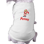 Your Name Here! Custom Letter P Teddy Bear Santas Doggie Tee Shirt