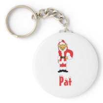 Your Name Here! Custom Letter P Teddy Bear Santas keychains