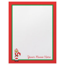 Your Name Here! Custom Letter P Teddy Bear Santas Custom Letterhead