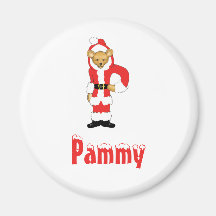 Your Name Here! Custom Letter P Teddy Bear Santas Magnets