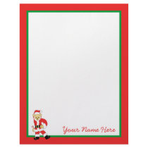 Your Name Here! Custom Letter R Teddy Bear Santas Custom Letterhead