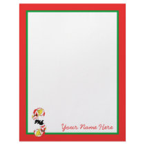 Your Name Here! Custom Letter S Teddy Bear Santas Letterhead