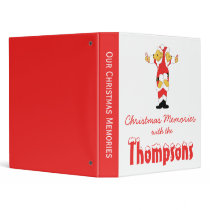 Your Name Here! Custom Letter T Teddy Bear Santas Vinyl Binders