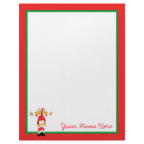 Your Name Here! Custom Letter T Teddy Bear Santas Custom Letterhead