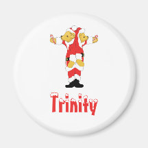 Your Name Here! Custom Letter T Teddy Bear Santas Magnet