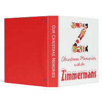 Your Name Here! Custom Letter Z Teddy Bear Santas binders