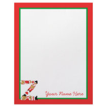 Your Name Here! Custom Letter Z Teddy Bear Santas Custom Letterhead