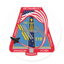 YOUR_NAME_HERE STS-119 Logo stickers by ImperfectSense YOUR_NAME_HERE STS-119 Logo stickers